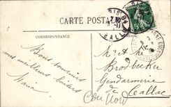 VINTAGE POSTCARD Paris the Statue of the Republic Lion