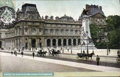 CPA Paris LE Louvre et Monument de Gambetta