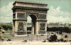CPA Paris L'Arc de Triomphe