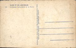 VINTAGE POSTCARD Paris Cathedral of Notre Dame and the square