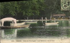 CPA Paris Bois de Boulogne Les Bateaux Sur Le Lac