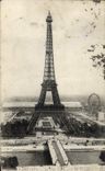 CPA Paris La Tour Eiffel Prise du Trocadero