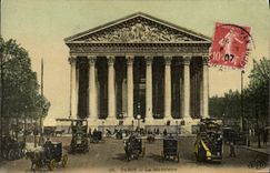 VINTAGE POSTCARD Paris the Madeleine (chart toilee)
