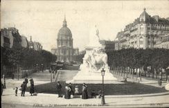 CPA Paris Le Monument Pasteur et L'Hotel des Invalides