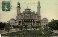 VINTAGE POSTCARD Paris Trocadero (chart toilee)