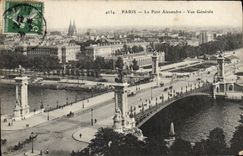 CPA Paris Le Pont Alexandre Vue Generale