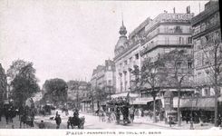 VINTAGE POSTCARD Paris View of the boulevard St Denis