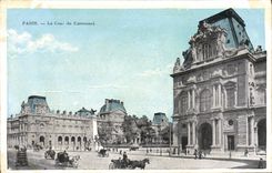 VINTAGE POSTCARD Paris Court of Carousel