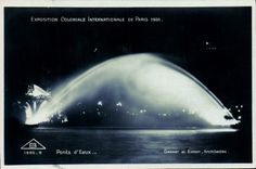 VINTAGE POSTCARD Paris Fair Colonial International Of 1931 water Bridges