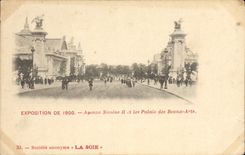 VINTAGE POSTCARD Paris Fair Of 1900 Avenue Nicolas and Palates of Beautiful arts