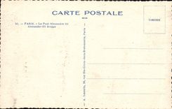 CPA Paris Et Ses Merveilles Pont Alexandre III