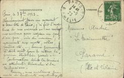 VINTAGE POSTCARD Paris the Bridge St Michel and New Building industries of the law courts