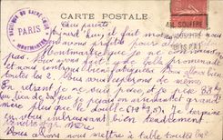 VINTAGE POSTCARD Paris Crowns Heart of Montmrtre