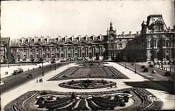MODERN CARD Paris Louvre and Gardens