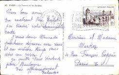 CPM Paris Le Louvre et les Jardins