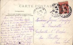 VINTAGE POSTCARD Paris Park Heap Monument of Guy of Maupassant