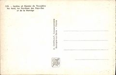 CPA Paris Exposition internationale 1937 Jardins et bassins du Trocadero Pavillons des Pays Bas et de la Norvege 