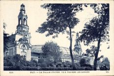 VINTAGE POSTCARD Pau the Palate Of Winter Seen Through the Trees
