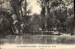 CPA Enghien les Bains Un Coin du Lac