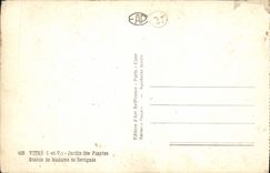 VINTAGE POSTCARD Vitre Botanical garden Rules Madam de Sevignee