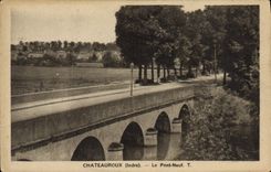 VINTAGE POSTCARD Chateauroux the New Bridge