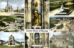 CPM Sainte Anne d'Auray Basilique Vue d'ensemble La Scala Sancta Monument aux morts 