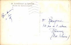 MODERN CARD Cathedral of Quimper Porch of Sainte Catherine