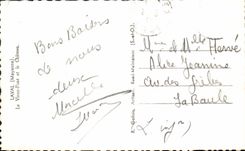 POSTAL MODERNA Laval el puente viejo y el castillo