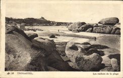 CPA Tregastel Les roches de la Plage 