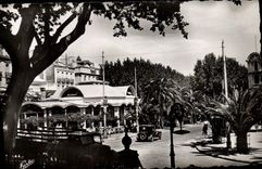 MODERN CARD Perpignan the new Palm house and the Automobile Arago Place