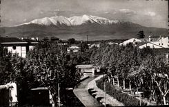 MODERN CARD Perpignan quays of Low Canigou