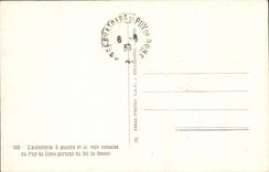 CPM L'Autoroute a gauone et la voie romaine du Puy de Dome Partant du col de Cessat