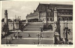 CPA Marseille Escalier Monumental De La Gare