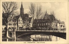 St Nicolás del puente de Estrasburgo de la POSTAL de la VENDIMIA