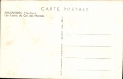 POSTAL MODERNA cordones de Argentieres del collar de Montets