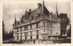 CPA Chateau D'Azay Le Rideau Facade Nord Ouest