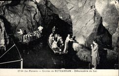 VINTAGE POSTCARD Betharram Unloading dock Of the Lake Caves