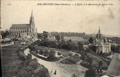 CPA Bon Secours L'Eglise Et Le Monument De Jeanne D'Arc