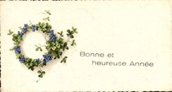 CPA Fantaisie Fleurs Bonne Et Heureuse Annee