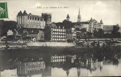 CPA Pau Le Chateau Et Les Hotels