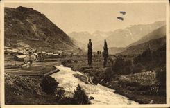 CPA Environs D'Ax Les Thermes Village d'Ur et col de Puymorens