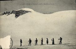 VINTAGE POSTCARD Glacier De I' Arpont Massive of Vanoise Ski