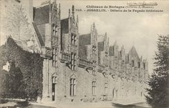 VINTAGE POSTCARD Josselin Details Of the Interior Frontage
