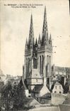 VINTAGE POSTCARD Quimper Fieches Of the Cathedral Seen from Of the hotel of the sword