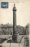 VINTAGE POSTCARD Place And Column Vendome Paris