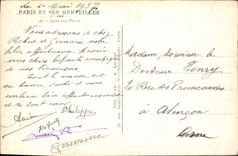 MODERN CARD Paris Places And Wonders Quay At the Flowers