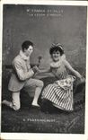 VINTAGE POSTCARD Franck And Villy the Lesson Of love