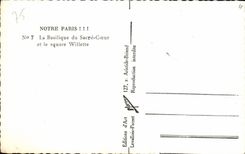 CPM Paris Notre La Basilique Du Sacre Coeur et le square Willette