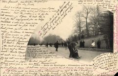 VINTAGE POSTCARD Paris Bois de Boulogne Slips On the Lake