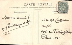 ND interior de París De I' Eglise de la POSTAL de la VENDIMIA de la calle Vercingetorix del trabajo